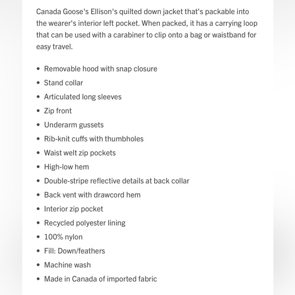 CANADA GOOSE Blue Quilted Zip Jacket SZ M NWT - Picture 12 of 12